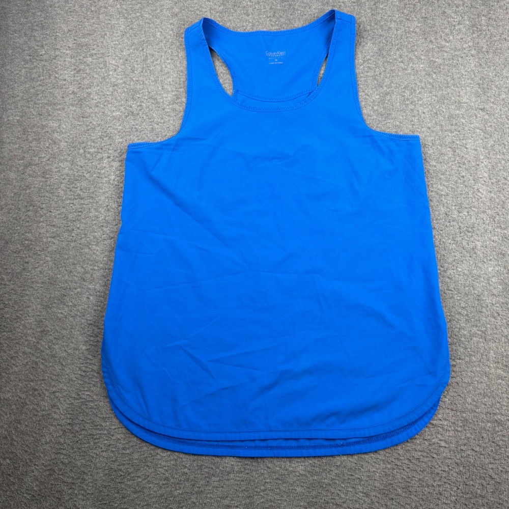 Calvin Klein Performance Womens Blue Quick Dry Racerback Tank Top Size M